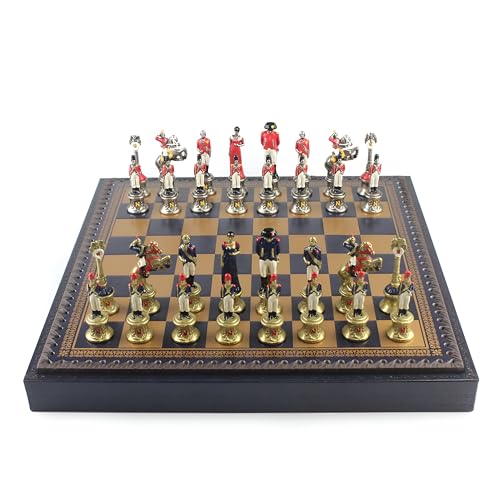 Napoleon Medium Set + Leatherette Gold Blue Chessboard New Napoleon Medium Set + Leatherette Gold Blue Chessboard New von Genérico