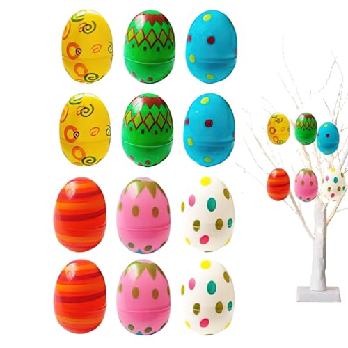 Ostereier Plus, 12 Stück Osterkorb, Eierjagd, Gefälligkeiten, Spielzeug | Eierschalen sortiert, bunt, pädagogisch für Schulveranstaltungen Ostereier Plus, 12 Stück Osterkorb, Eierjagd, Gefälligkeiten, Spielzeug | Eierschalen sortiert, bunt, pädagogisch für Schulveranstaltungen von Genérico