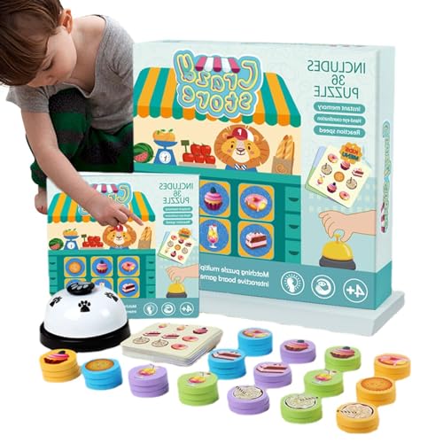 Passendes Gedächtnisspiel für Kinder, passendes Bäckerei-Spielpuzzle für Kleinkinder | Farbiges sensorisches Lernspielzeug – Vorschule Lernpuzzle reu von Genérico