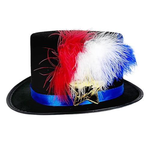 Patriotischer Hut, 4. Juli Hat, Star 4. Juli, Federtop, festlicher Kopfschmuck, Karnevalskostüm, Urlaubsparaden-Zubehör, Kostüm-Zubehör für Frauen für H Patriotischer Hut, 4. Juli Hat, Star 4. Juli, Federtop, festlicher Kopfschmuck, Karnevalskostüm, Urlaubsparaden-Zubehör, Kostüm-Zubehör für Frauen für H von Genérico