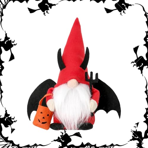 Plüsch-Dekoration für Halloween-Zwerge, Plüsch-Zwerg, Halloween-Zwerg-Figur, ohne Gesicht, niedliche Hexen-Zwergpuppe, Halloween-Zwergpuppe, Puppendekoration ohne R von Genérico