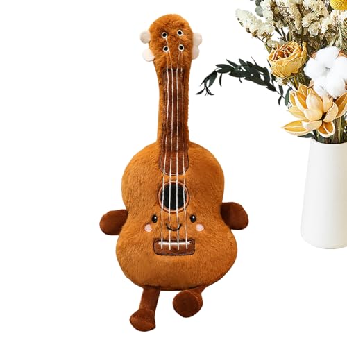 Plüsch-Gitarrenspielzeug – Musik-Plüschtier | Plüschpuppe für Kinder | Musical Soft Singing Sply Intelligence Gitarrenfüllung, Skin-Friend Liedinstrument Kissen Plüsch-Gitarrenspielzeug – Musik-Plüschtier | Plüschpuppe für Kinder | Musical Soft Singing Sply Intelligence Gitarrenfüllung, Skin-Friend Liedinstrument Kissen von Genérico