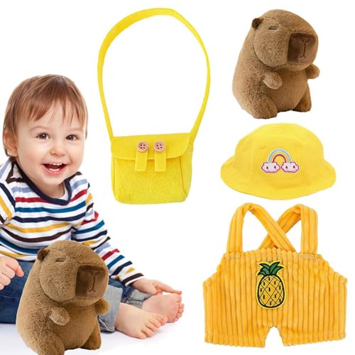 Plüsch Karpincho, realistisches Spielzeug mit Kleidung und Zubehör, lustiges Plüschtier mit Capibara, 25 cm, Heimdekoration für das Wohnzimmer Plüsch Karpincho, realistisches Spielzeug mit Kleidung und Zubehör, lustiges Plüschtier mit Capibara, 25 cm, Heimdekoration für das Wohnzimmer von Genérico