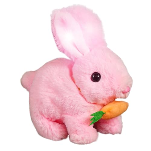 Plüschhase für Mädchen, Osterhasen-Plüschpuppe, interaktives Kaninchen, entzückendes elektronisches Haustier mit springenden und zitternden Ohren, ideal zum Befüllen von Osterkörben. von Genérico
