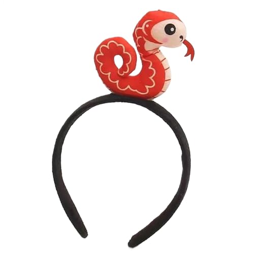 Plüschtier-Stirnband, Schlangenkopfschmuck für Kostüm, Cartoon-Schlangenstirnband, Kostümzubehör 2025, Zubehör für Silvesterfotos für Mädchen Plüschtier-Stirnband, Schlangenkopfschmuck für Kostüm, Cartoon-Schlangenstirnband, Kostümzubehör 2025, Zubehör für Silvesterfotos für Mädchen von Genérico