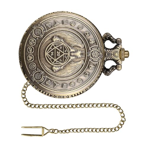 Pocket Watch Dice - Portable Family Night Dice - Polyedral Metal Dice Set für Rollenspiele, Taschenuhren-Set für das Tischspiel. von Genérico