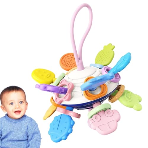 Pull String Toy, Baby Pull String Toy – Lebensmitteltester FINAL MOTOR Geschicklichkeit Transport Rope – sensorisches Spielzeug für frühzeitiges Lernen, bunter interaktiver Ball für Kinder Pull String Toy, Baby Pull String Toy – Lebensmitteltester FINAL MOTOR Geschicklichkeit Transport Rope – sensorisches Spielzeug für frühzeitiges Lernen, bunter interaktiver Ball für Kinder von Genérico