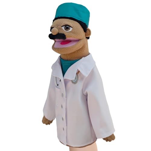 Puppen von Doctor Hand – Hand Puppet | Plüsch-Handpuppen gefüllt mit Plüschtier, pädagogische Puppen, Erzählspielzeug, Fantasiespiel von Genérico