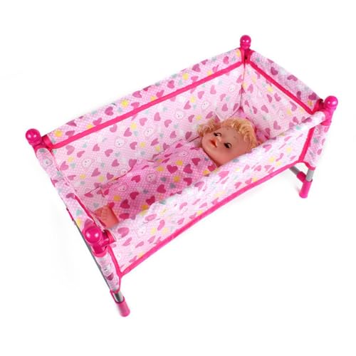 Puppenbett – leichtes rosa Kinderbett Spielzeug | Kinderbett Spielbett Simulation Puppen Kinderbett | Puppenmöbel für Rollenspiele für Kinder Puppenbett – leichtes rosa Kinderbett Spielzeug | Kinderbett Spielbett Simulation Puppen Kinderbett | Puppenmöbel für Rollenspiele für Kinder von Genérico