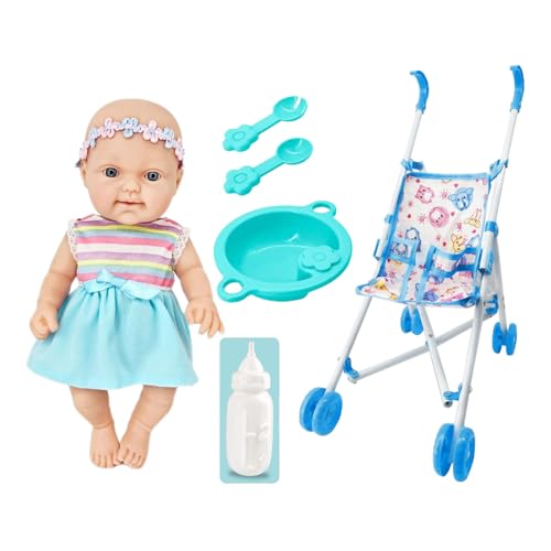 Puppenwagen für Puppen, Puppenzubehör für realistische Spiele, 25,4 cm (10 Zoll), Spielzeugwagen für Kinder, Spielwagen von Genérico