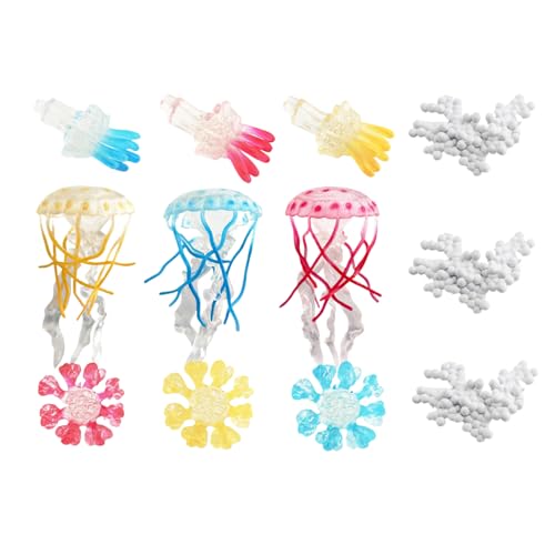Quallenfigur – 6,1 cm (2,4 Zoll) Quallenmodell | Lebenszyklus-Set für Meerestiere | realistisches Modellfigurenspielzeug | simulierte Meereskreatur | Anim-Figuren-Kollektion von Genérico