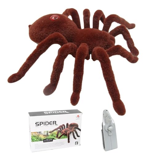 RC Creepy Crawler - Drahtloses Spinnen-Witzspielzeug, hohe Simulation, leuchtende Augen, realistische bewegliche Beine für Halloween-Dekorationen und Streiche am Tag der Unschuldigen RC Creepy Crawler - Drahtloses Spinnen-Witzspielzeug, hohe Simulation, leuchtende Augen, realistische bewegliche Beine für Halloween-Dekorationen und Streiche am Tag der Unschuldigen von Genérico