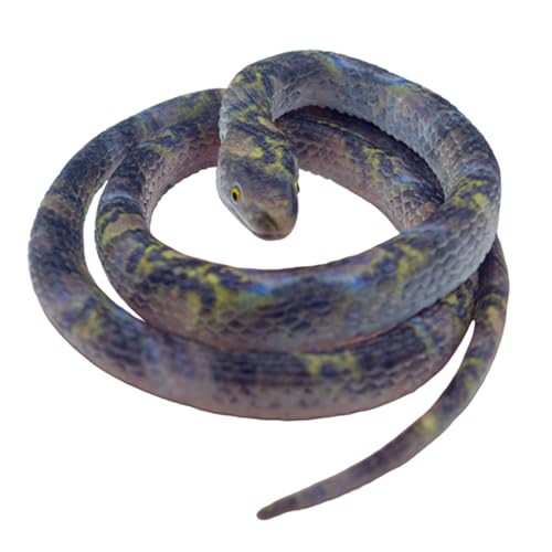 Realistische lange Gummischlange – Kunstschlange Spielzeug | realistische Gummi-Schlangen-Dekoration 70 cm lang für Vogelschrecken-Gerät Realistische lange Gummischlange – Kunstschlange Spielzeug | realistische Gummi-Schlangen-Dekoration 70 cm lang für Vogelschrecken-Gerät von Genérico