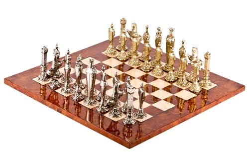Renaissance Set + ELM Briar Wood Chessboard New von Genérico