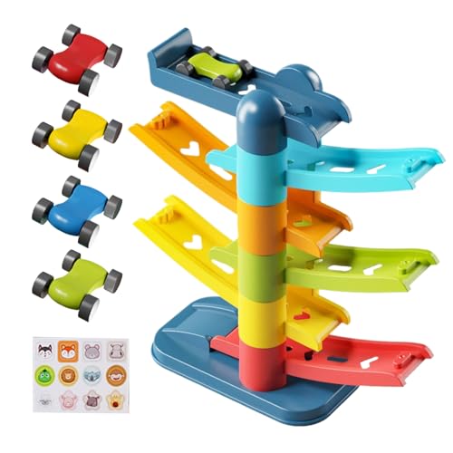 Rennstrecke - Rampenspielzeug für Autos | Rennstreckenspielzeug | Tracktoy für Autos | mehrschichtiges Lernspielzeug | Interaktives Spiel verbessert die pädagogische Rampe von Genérico