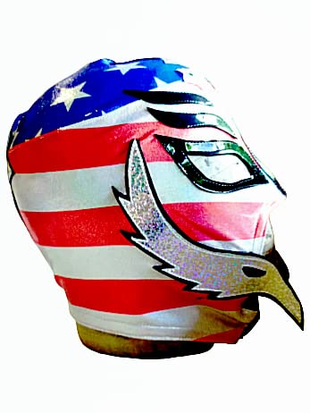 Rey Mysterio Maske mit US-Flagge von Genérico
