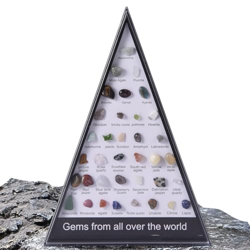 Rock Collection für Kinder, 36-teiliges Mineral-Sammelset | mit Vitrine und pädagogischen Informationen über und Mineralien für und Mädchen von Genérico