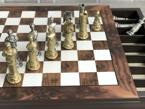 Roman Busts Set + Walnut Briar Holz Chessboard Box Neu Roman Busts Set + Walnut Briar Holz Chessboard Box Neu von Genérico