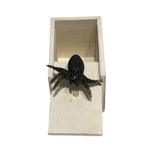 Scherzkiste aus – Scherzkiste, um Spinnen zu erschrecken | Lustige Box zum Abschrecken von gefälschten Spinnen | Scherz-Set | kompakte Holzbox für Tricks, lustige Kalk von Genérico