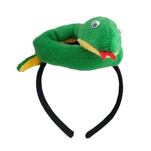 Schlangen-Stirnband, Plüschtier-Stirnband, modischer Plüsch, grüner Schlangenkopfschmuck, elegantes Kopfband für Schlangen-Kostüm, vielseitiges Zubehör für den Schlangen-Stirnband, Plüschtier-Stirnband, modischer Plüsch, grüner Schlangenkopfschmuck, elegantes Kopfband für Schlangen-Kostüm, vielseitiges Zubehör für den von Genérico