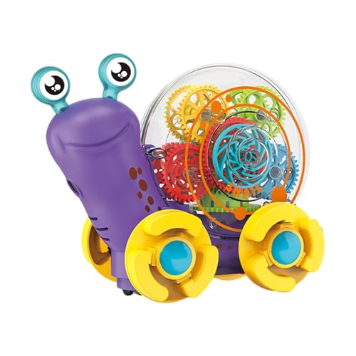 Schnecken-Musikspielzeug – Spielzeug für Kleinkinder | Selbstwechselrichtung und Reboundwände | fördert die motorischen Fähigkeiten (20 x 15 cm, 300 g, mit Batterie) von Genérico