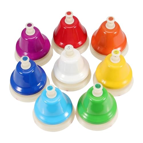 Schreibtischglocken für Kinder, chromatische Schreibtisch-Handglocken, pädagogisches Musikspielzeug, 8 Noten, Tischglocken, lustiges Lehrinstrument, Lernspielzeug von Genérico