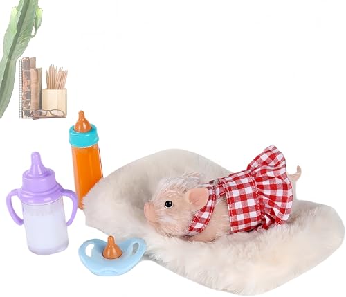 Schweinchen aus realistischem und weichem Silikon, Babyschwein, Anti-Stress-Spielzeug zur Beruhigung von Angstzuständen, für Kinder, Erwachsene, originelles umweltfreundliches Geschenk (Stil A) von Genérico