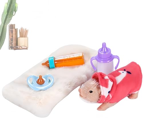 Schweinchen aus realistischem und weichem Silikon, Babyschwein, Anti-Stress-Spielzeug zur Beruhigung von Angstzuständen, für Kinder, Erwachsene, originelles umweltfreundliches Geschenk (Stil B) von Genérico