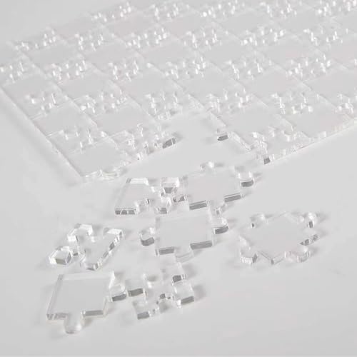 Schwieriges, sensorisches Acryl-Herausforderungsspiel – Gehirnspiel Jigsaw Clear Premium, transparent, wiederverwendbar, Klassenzimmer-Aktivitätsset von Genérico