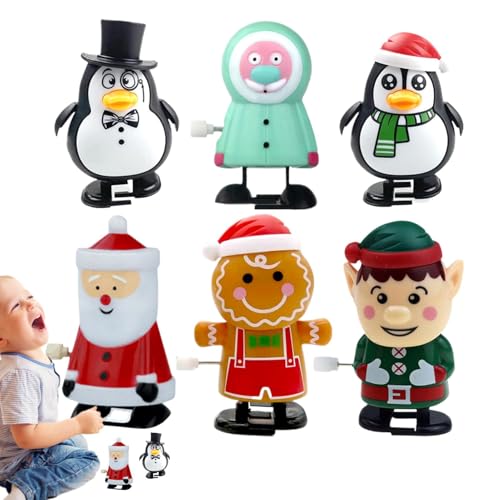 Seilspielzeug für Weihnachten, 6 x Weihnachtsspielzeug für Kinder, Cartoon, bunte Tischdekoration, lustiger Weihnachtsmann, Lebkuchenmann, Pinguin, Mec Seilspielzeug für Weihnachten, 6 x Weihnachtsspielzeug für Kinder, Cartoon, bunte Tischdekoration, lustiger Weihnachtsmann, Lebkuchenmann, Pinguin, Mec von Genérico