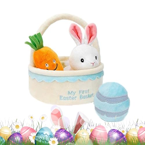 Sensorisches Toy Play Osterbanet, vorgefüllter Korb mit Kaninchen, Karotten und Plüscheiern, Spielzeug für kleine Kinder und Kinder, Ostersuchkorb Sensorisches Toy Play Osterbanet, vorgefüllter Korb mit Kaninchen, Karotten und Plüscheiern, Spielzeug für kleine Kinder und Kinder, Ostersuchkorb von Genérico