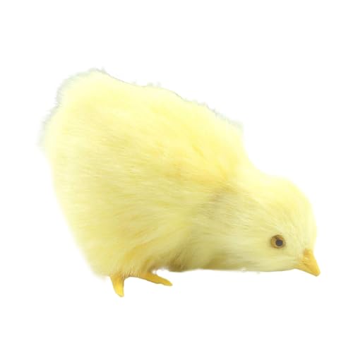 Simulation Chick Animal Doll - Spielzeug aus weichem Gelb, Minifigur mit gefülltem Huhn | Partydekoration mit Tiermotiv zum Sammeln mit realistischen Federn, Matratzen von Genérico
