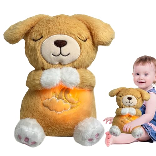 Sleeping Breathing Plush – Weiche Atmungsmotage, weiches Spielzeug, Sound und Lichteigenschaften, vier Plüschtier-Teams, Schlafhilfe für Kinder, Spielzeug von Genérico