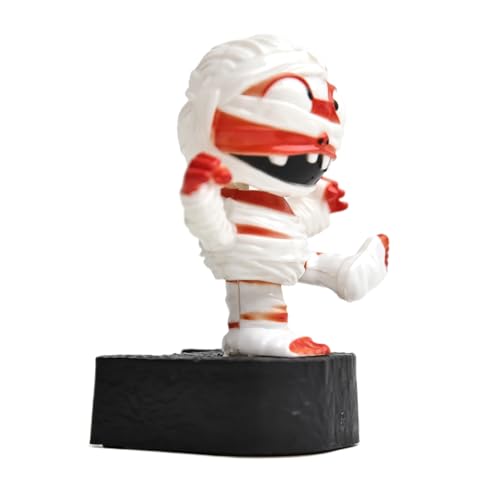 Solarbetriebene Tischdekoration, Mumienfigur, die den Kopf bewegt, für Armaturenbrett, kleine Halloween-Dekoration für Fahrzeug, Haus oder Schreibtisch, solarbetrieben von Genérico