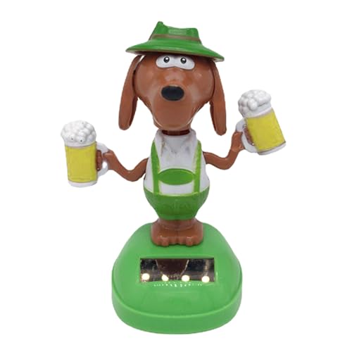 Solarbetriebener tanzender Hund, niedlicher tanzender Hund, animierter Tänzer, Spielzeug mit Bobble-Kopf, Autodekoration, Solarpanel-Puppe, Bobble-Kopf-Spielzeug für Kinder von Genérico