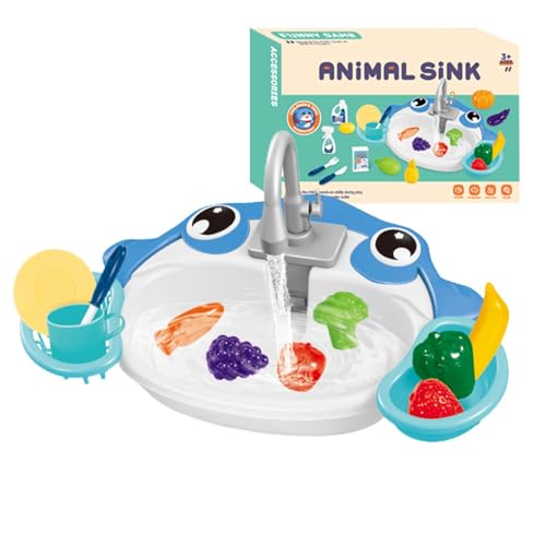 Spielzeug für Küchenspüle, Spielzeug für elektrische Spülmaschine, Spielspüle mit automatischem Wasserzyklus – Schwimmendes Spielzeug für Pool mit verbessertem echten Wasserhahn und Utensilien Spielzeug für Küchenspüle, Spielzeug für elektrische Spülmaschine, Spielspüle mit automatischem Wasserzyklus – Schwimmendes Spielzeug für Pool mit verbessertem echten Wasserhahn und Utensilien von Genérico