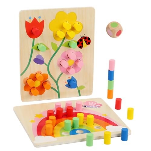 Spielzeug zur Farbklassifizierung, Lernspiel für die chromatische Wahrnehmung für Vorschulalter, Lernspielzeug aus Holz für Feinmotorik und Entwicklung für Kinder Spielzeug zur Farbklassifizierung, Lernspiel für die chromatische Wahrnehmung für Vorschulalter, Lernspielzeug aus Holz für Feinmotorik und Entwicklung für Kinder von Genérico