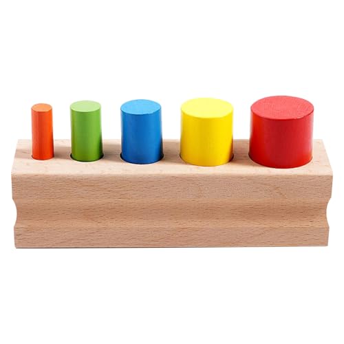 Spitzenspielzeug mit Zylindern | Sensorisches Tischspiel zum Kombinieren von Holzfarben, Puzzle zur Entwicklung der Feinmotorik für und Mädchen Spitzenspielzeug mit Zylindern | Sensorisches Tischspiel zum Kombinieren von Holzfarben, Puzzle zur Entwicklung der Feinmotorik für und Mädchen von Genérico