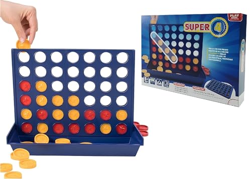 Stärke 4 Box-Spiel Machen Vier Linie Vier Connect Brettspiel Kraft Vier Super 4 Spiel Gesellschaft Strategie Klassische Spiele für Familien Geeignet für Kinder und Eltern… (groß) von Generico