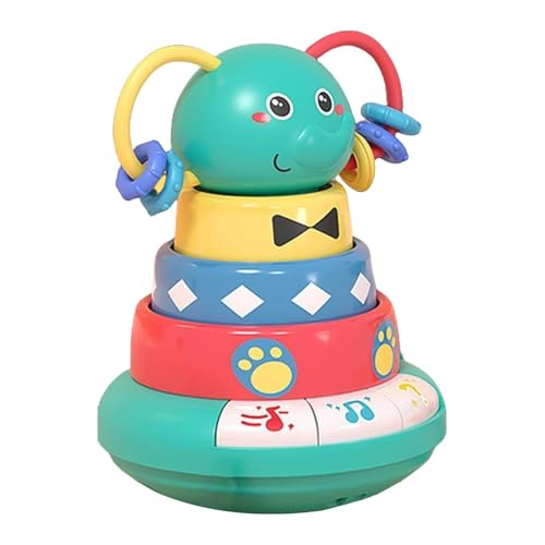 Stapelbare Tierringe, Cartoon-Ringe für Kinder, stapelbare Ringe für Kinder, Elefantenringe, 14 x 18,7 cm, Spielzeug mit Batterien, Musikspielzeug für Tiere, Spielzeug Stapelbare Tierringe, Cartoon-Ringe für Kinder, stapelbare Ringe für Kinder, Elefantenringe, 14 x 18,7 cm, Spielzeug mit Batterien, Musikspielzeug für Tiere, Spielzeug von Genérico