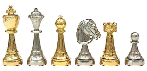 Staunton Small Set Solid Metal Chess Pieces New von Genérico