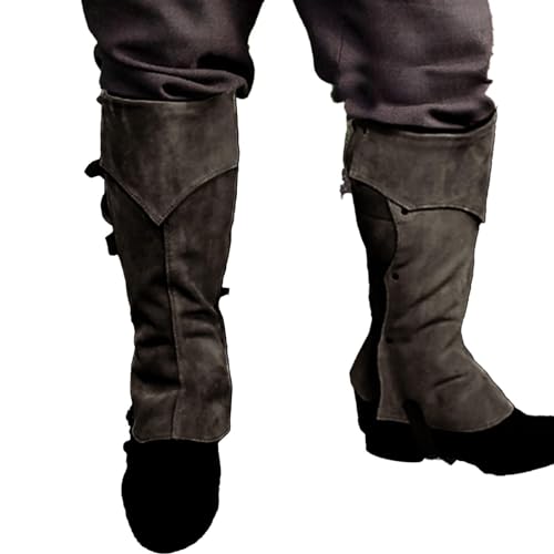 Steampunk-Stiefeletten für Renaissance-Kostüme, Kunstleder-Beinwickel, schwarze Accessoires auf dem Schuh, Schuhe für Piraten-Festival, Cos-Stiefel Steampunk-Stiefeletten für Renaissance-Kostüme, Kunstleder-Beinwickel, schwarze Accessoires auf dem Schuh, Schuhe für Piraten-Festival, Cos-Stiefel von Genérico