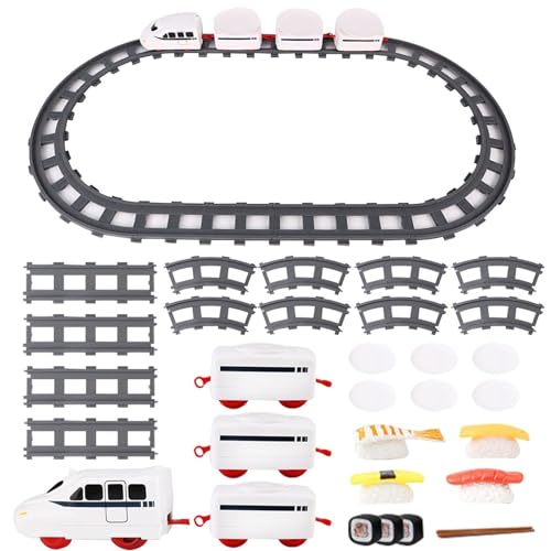 Sushi Train - Zug Playset für Kleinkinder, lustige Partys zum Ausstellen des Spielzeugs | Drehbares Schlagzeugzugspielzeug, Esstischzug Swing Train, interaktiver Lernzug ju Sushi Train - Zug Playset für Kleinkinder, lustige Partys zum Ausstellen des Spielzeugs | Drehbares Schlagzeugzugspielzeug, Esstischzug Swing Train, interaktiver Lernzug ju von Genérico