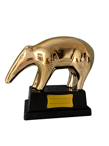 Tapiro Gold Trophäe Personalisierbar Inter Milan Juve Gold Witze zum Geburtstag Preis Witz Oscar Statuette mit Widmung Gold Tapiro personalisierte Geschenke Witz (Gold) von Generico