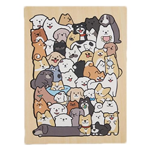 Tierpuzzle für Kleinkinder, Holzpuzzle für Kleinkinder, 50 Stück, Tierpuzzle aus Cartoon-Holz, dekoratives Lernpuzzle Tierpuzzle für Kleinkinder, Holzpuzzle für Kleinkinder, 50 Stück, Tierpuzzle aus Cartoon-Holz, dekoratives Lernpuzzle von Genérico