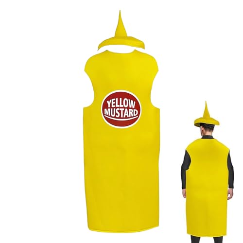 Tomatensaucenkostüm: Gewürz Themenkostüm, Partyoutfit | Cosplay Ketchup Uniform Senf, passende Paarkleidung für Erwachsene, Männer, Frauen, Diversi-Events Tomatensaucenkostüm: Gewürz Themenkostüm, Partyoutfit | Cosplay Ketchup Uniform Senf, passende Paarkleidung für Erwachsene, Männer, Frauen, Diversi-Events von Genérico