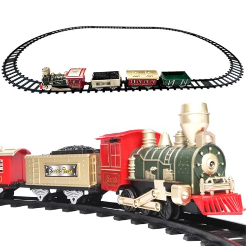 Train Set - Elektrisches Zugset | Weihnachtsanzug-Set | Zugset für Kleinkinder mit elektrischem Zugset mit Licht und Sound, elektrisches Zugset für Kinder 3-7 Train Set - Elektrisches Zugset | Weihnachtsanzug-Set | Zugset für Kleinkinder mit elektrischem Zugset mit Licht und Sound, elektrisches Zugset für Kinder 3-7 von Genérico
