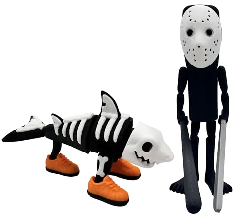 Tralala Scary Edition (15 cm) + Tung Tung Tung Sahur Scary Edition (19 cm) - Packung mit 2 XL Brainrot-Figuren - Offizielle Kollektion Brainrot - Hallowen + Tung Tung Tung von Genérico