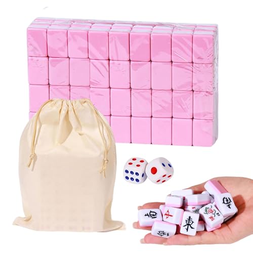 Travel Mahjong Set mit 144 traditionellen chinesischen Fliesen mit großer Aufbewahrungstasche, langlebiges Melaminharz-Brettspiel für Camping, Picknick und Schlafzimmer, komplettes Set Travel Mahjong Set mit 144 traditionellen chinesischen Fliesen mit großer Aufbewahrungstasche, langlebiges Melaminharz-Brettspiel für Camping, Picknick und Schlafzimmer, komplettes Set von Genérico