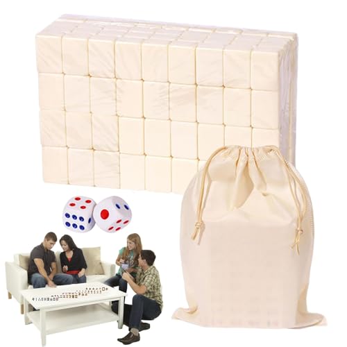 Travel Mahjong Set mit 144 traditionellen chinesischen Fliesen mit großer Aufbewahrungstasche, langlebiges Melaminharz-Brettspiel für Camping, Picknick und Schlafzimmer, komplettes Set Travel Mahjong Set mit 144 traditionellen chinesischen Fliesen mit großer Aufbewahrungstasche, langlebiges Melaminharz-Brettspiel für Camping, Picknick und Schlafzimmer, komplettes Set von Genérico